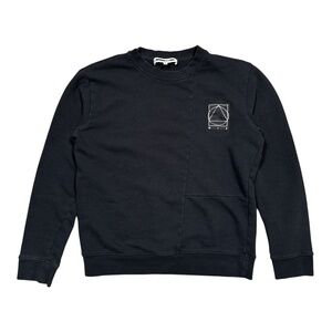 McQ Alexander McQueen Cut and Sew Glyph Logo Terry Fleece Sweatshirt Mens Small